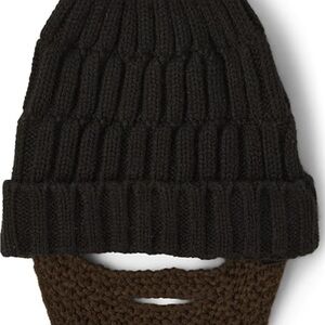 Black beanie with mustache